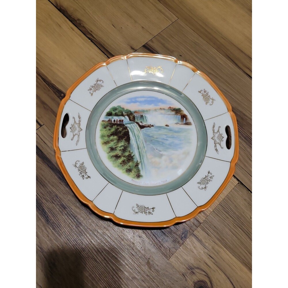 Vtg Bavaria Germany Niagara Falls Plate Tray - 10.75" / Souvenir Prospect Point
